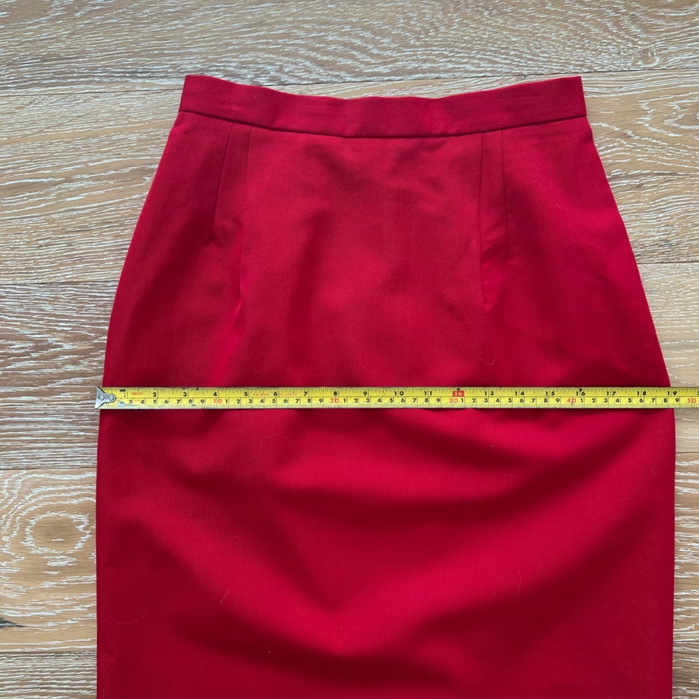 Lynn&Co Wool Red Midi Skirt - Picture 5 of 12